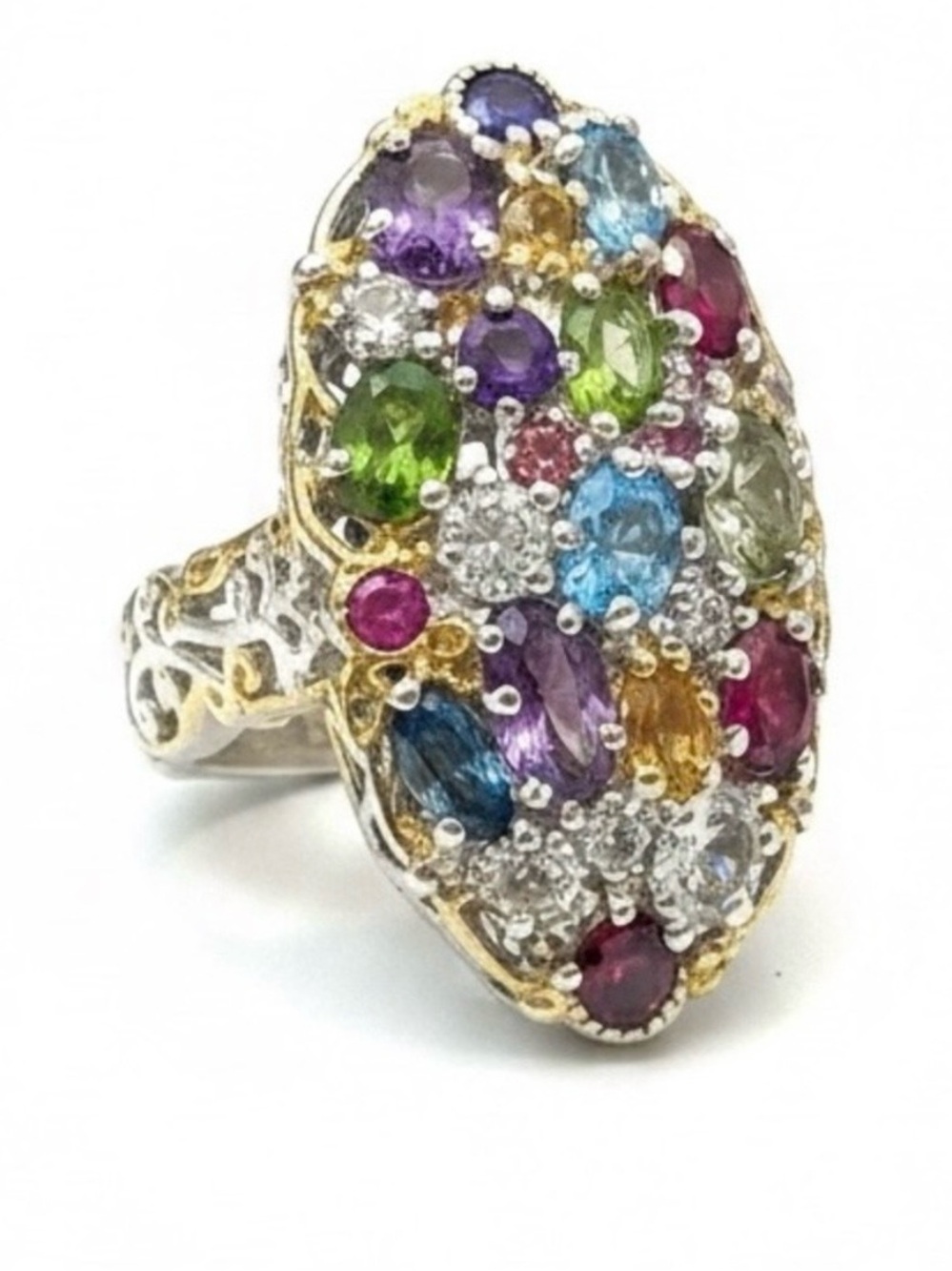 Michael Valitutti Gems En Vogue Collection TwoTone Theatre District Ring